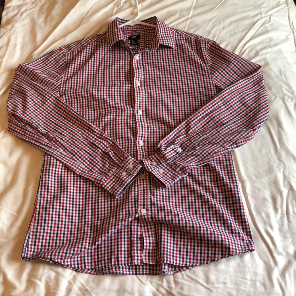H&M Plaid Button-down